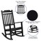Flash Furniture Winston All-Weather Rocking Chair in Black Faux Wood, PK2 2-JJ-C14703-BK-GG - alternate 3